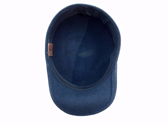 Wool Felt Jockey Cap  ウールフェルトジョッキーキャップダークターコイズ 4枚目の画像