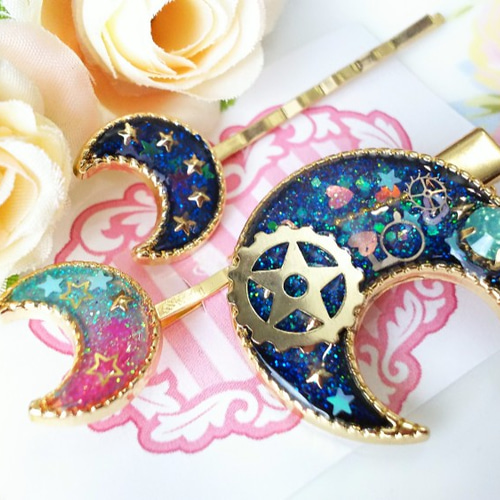 フェミクシーなお星様の宇宙ヘアクリップ•*¨*•.¸¸☆