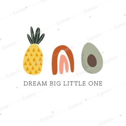 ポストカード『Dream Big Little one』フルーツ　アート　イラスト　絵【選べる3枚】 3枚目の画像