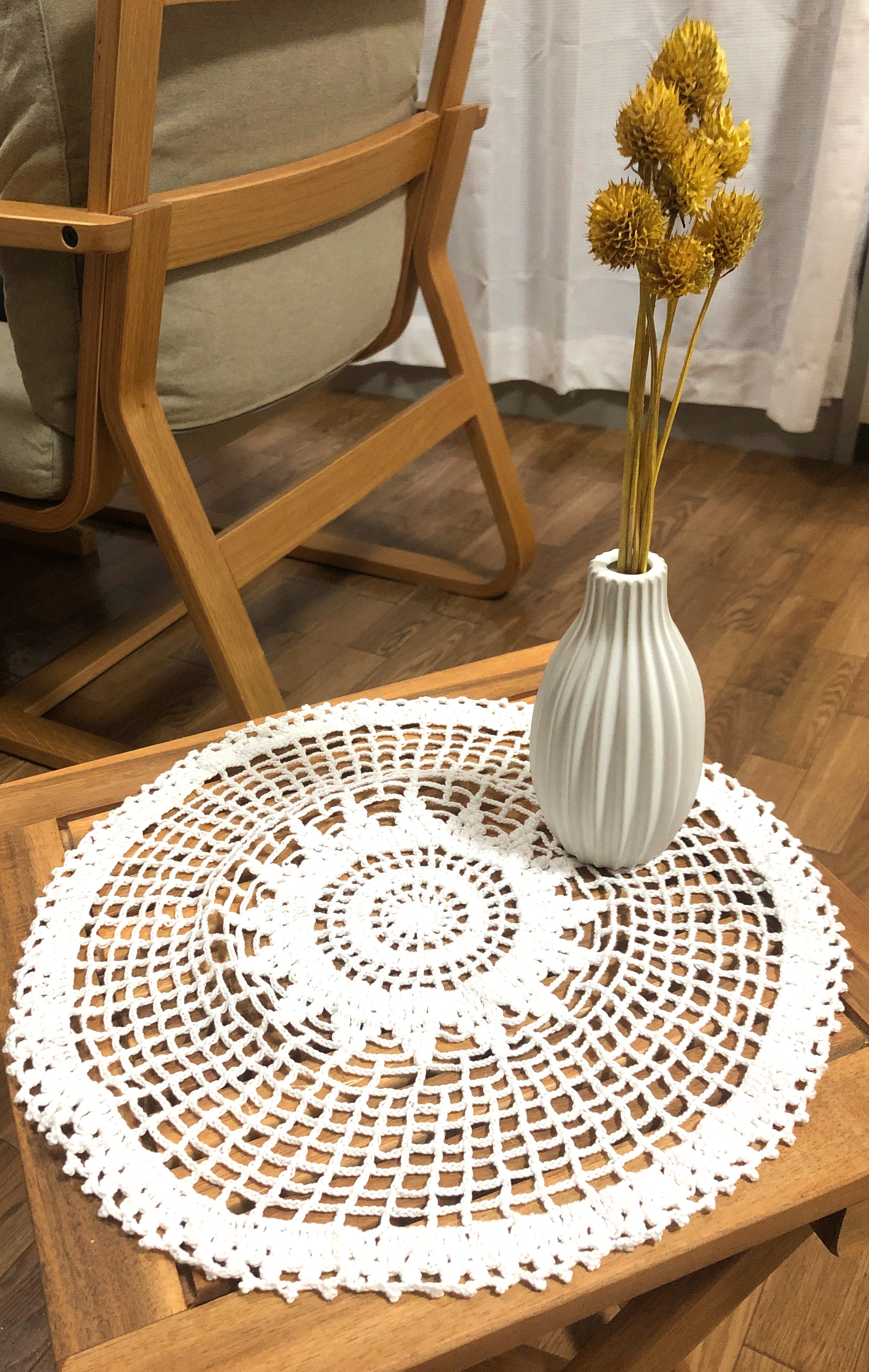 レース編み♡32cm♡シンプル♡ホワイト♡ その他インテリア雑貨