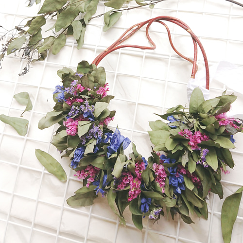 リースハーフリーススターチスリースユーカリ