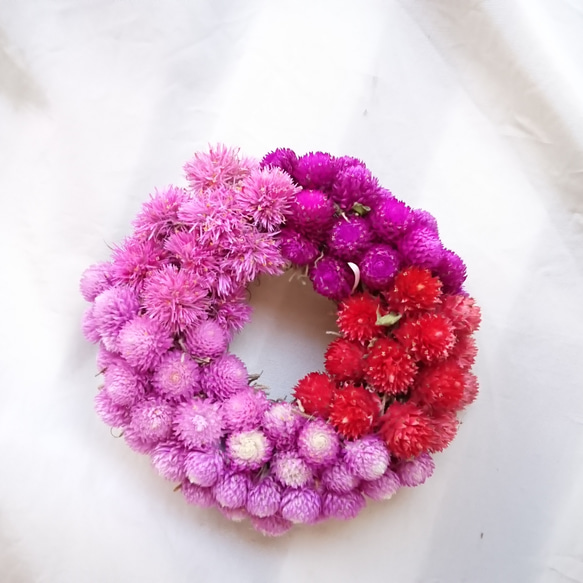 受注制作千日紅リース