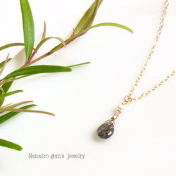 14kgf tourmalinequartz necklace 2枚目の画像