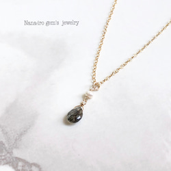 14kgf tourmalinequartz necklace 4枚目の画像