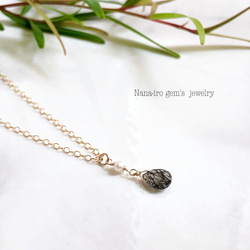 14kgf tourmalinequartz necklace 6枚目の画像