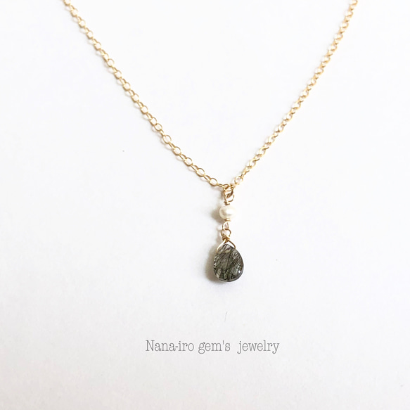 14kgf tourmalinequartz necklace 9枚目の画像