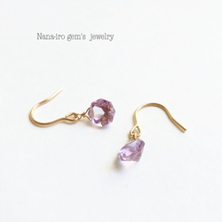 14kgf  pink amethyst pierce 7枚目の画像