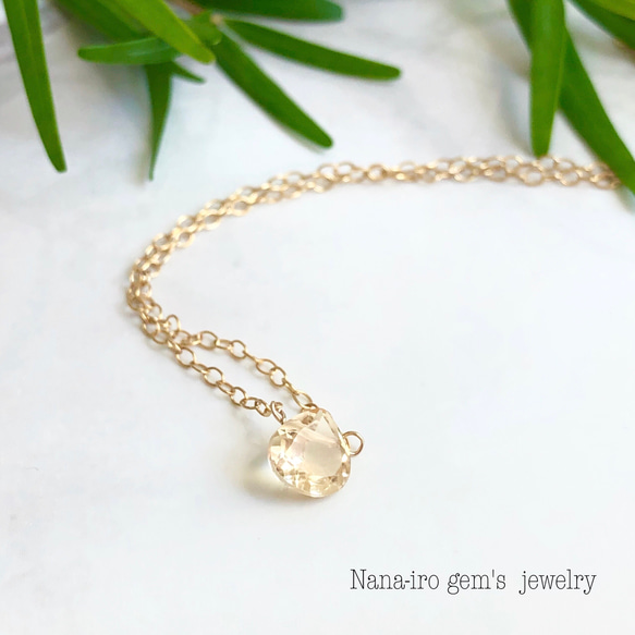 14kgf citrine necklace 3枚目の画像