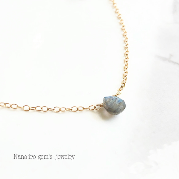 ＊1点もの＊14kgf  labradorite necklace 9枚目の画像