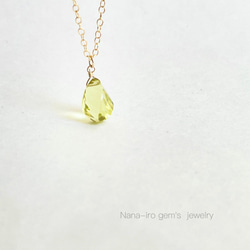 14kgf  lemon quartz  necklace 4枚目の画像
