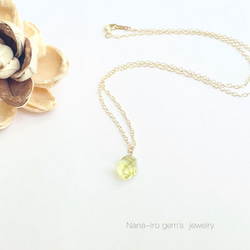 14kgf  lemon quartz  necklace 7枚目の画像