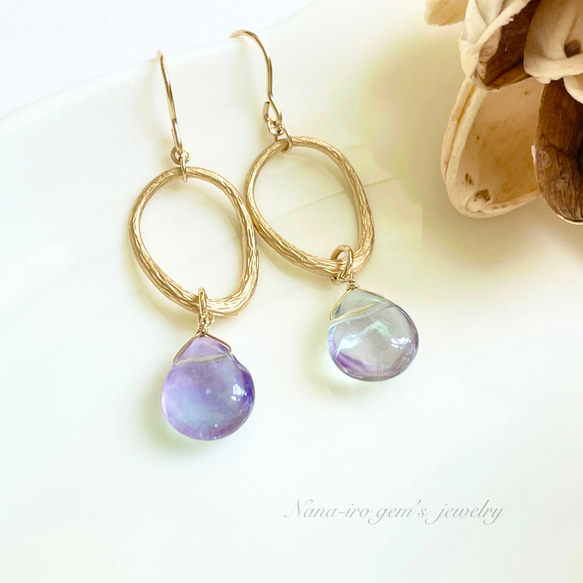 14kgf fluorite × ring pierce 6枚目の画像