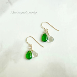 14kgf chrome diopside × crystal pierce 6枚目の画像