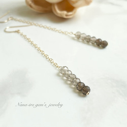 14kgf smokyquartz pierce 4枚目の画像