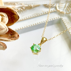 14kgf green apatite necklace 2枚目の画像