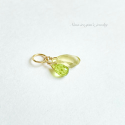 pendant top 《 lemon quartz × peridot 》 6枚目の画像