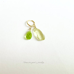 pendant top 《 lemon quartz × peridot 》 8枚目の画像