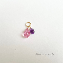 pendant top《 pinktopaz × amethyst 》 7枚目の画像