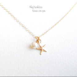 ＊再販＊14kgf  pearl × starfish necklace 1枚目の画像