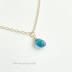 ＊1点もの＊14kgf indigoblue kyanite necklace 2枚目の画像