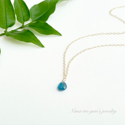 ＊1点もの＊14kgf indigoblue kyanite necklace 3枚目の画像