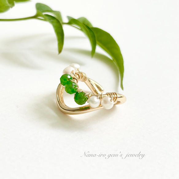 14kgf  chrome diopside ear cuff 4枚目の画像