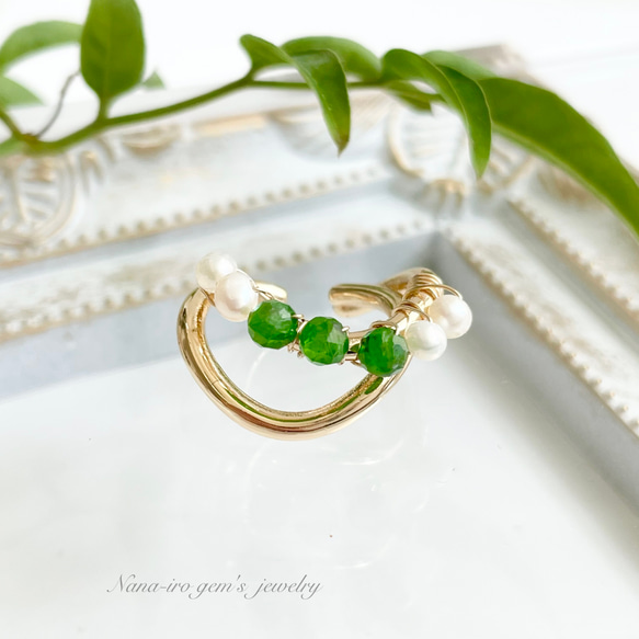 14kgf  chrome diopside ear cuff 5枚目の画像