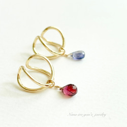 ＊再販＊14kgf garnet ear cuff 7枚目の画像