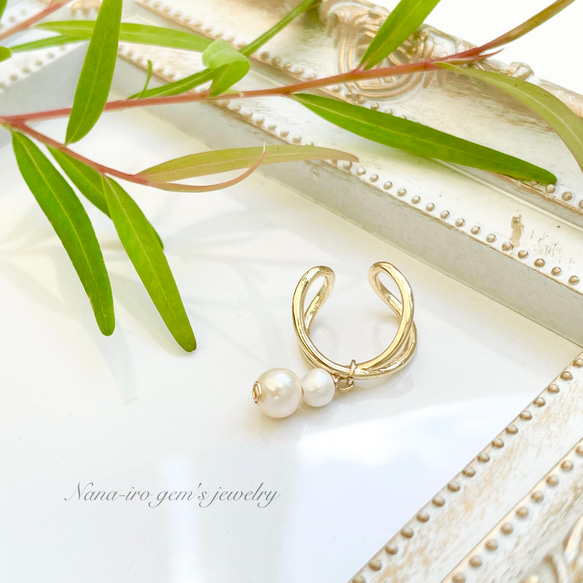 14kgf pearl ear cuff 2枚目の画像