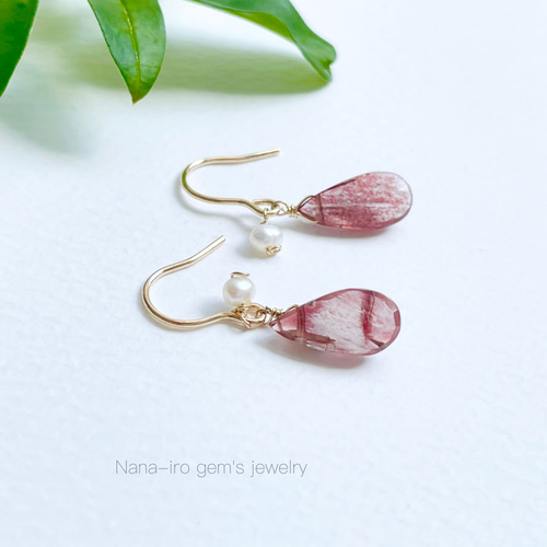 訳あり＊14kgf andesine pierce ピアス（フック・チェーン） Nana-iro