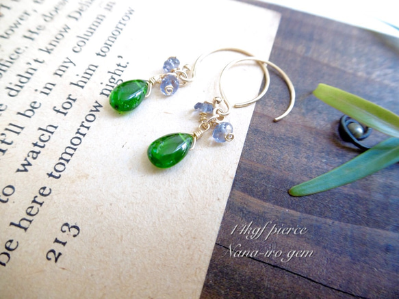 14kgf Chrome diopside × iolite pierce 4枚目の画像