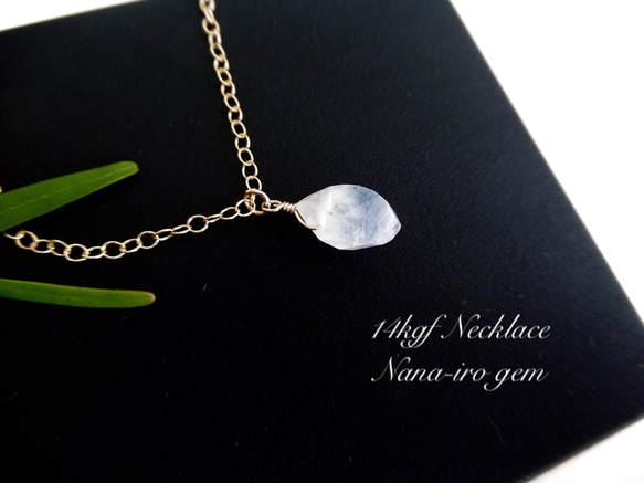 ＊再販＊14kgf rainbow moonstone necklace 1枚目の画像