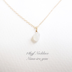 ＊再販＊14kgf rainbow moonstone necklace 3枚目の画像