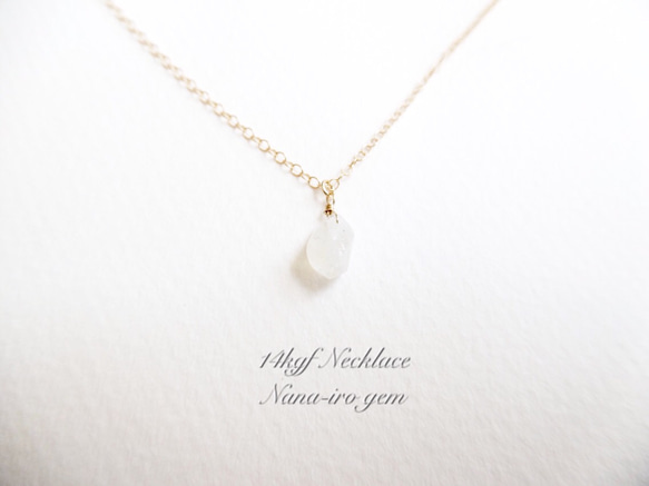 ＊再販＊14kgf rainbow moonstone necklace 3枚目の画像