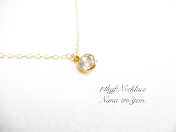 14kgf Cubic Zirconia necklace ネックレス・ペンダント Nana-iro gem