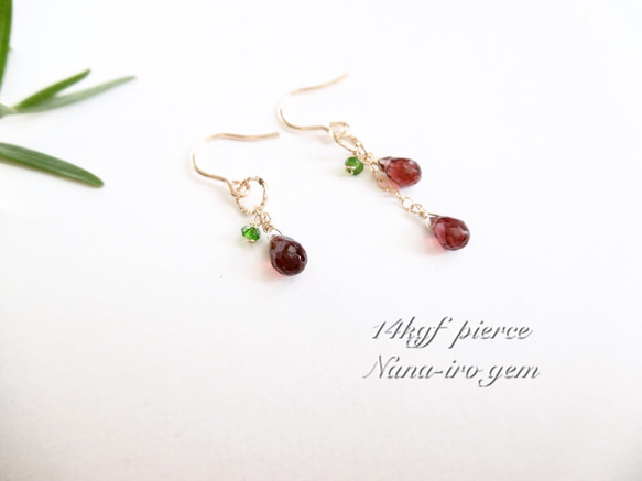 14kgf  garnet × Chrome diopside 4枚目の画像