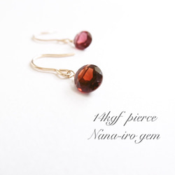 ＊再販＊14kgf  garnet pierce 2枚目の画像