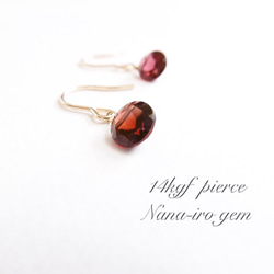 ＊再販＊14kgf  garnet pierce 4枚目の画像