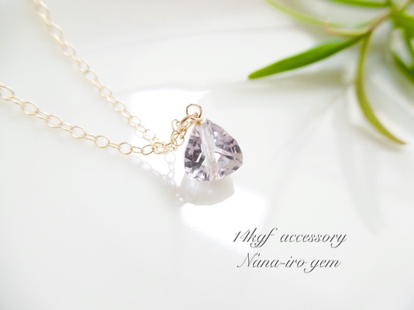 14kgf pinkamethyst  necklace 1枚目の画像