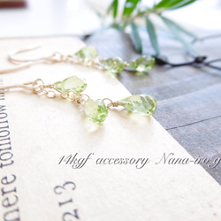 ＊再販＊14kgf  peridot pierce 2枚目の画像