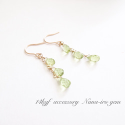 ＊再販＊14kgf  peridot pierce 3枚目の画像