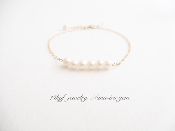 ＊再販＊14kgf pearl bracelet 1枚目の画像