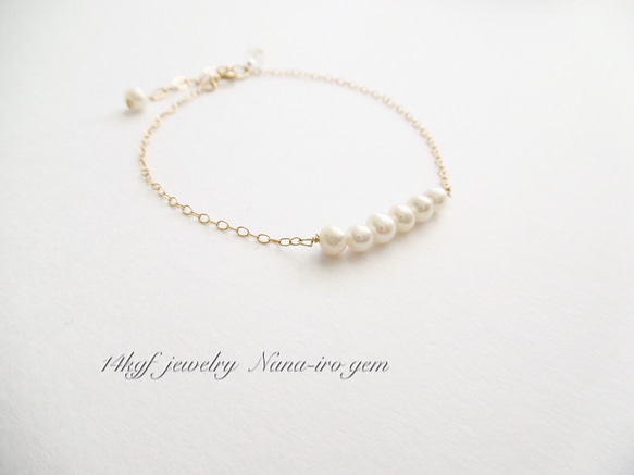 ＊再販＊14kgf pearl bracelet 3枚目の画像