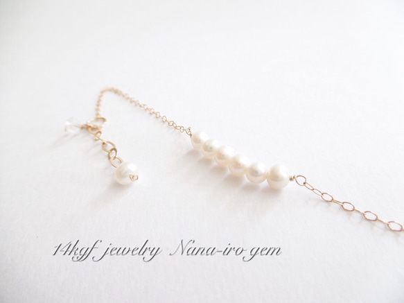 ＊再販＊14kgf pearl bracelet 4枚目の画像