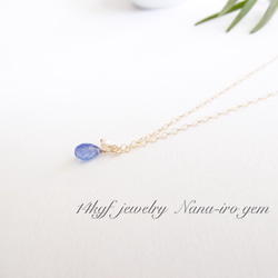 ＊残り1点＊14kgf tanzanite × pearl necklace 2枚目の画像