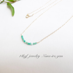 ＊再販＊14kgf amazonite necklace 2枚目の画像