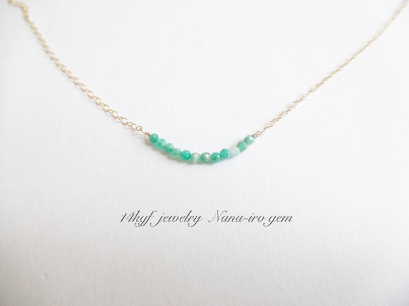 ＊再販＊14kgf amazonite necklace 4枚目の画像