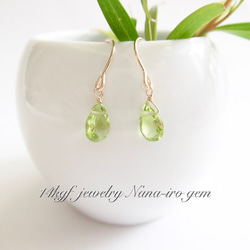 14kgf peridot pierce 4枚目の画像