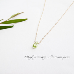 ＊再販＊14kgf peridot necklace 4枚目の画像