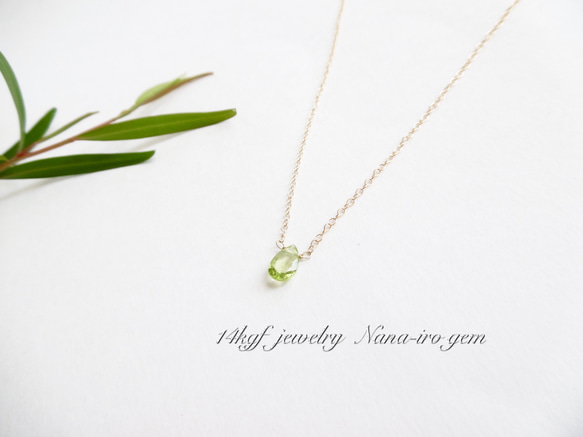 ＊再販＊14kgf peridot necklace 4枚目の画像